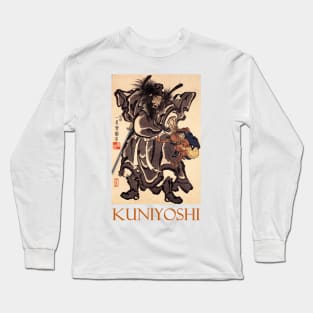 Shoki and Demon by Utagawa Kuniyoshi Long Sleeve T-Shirt